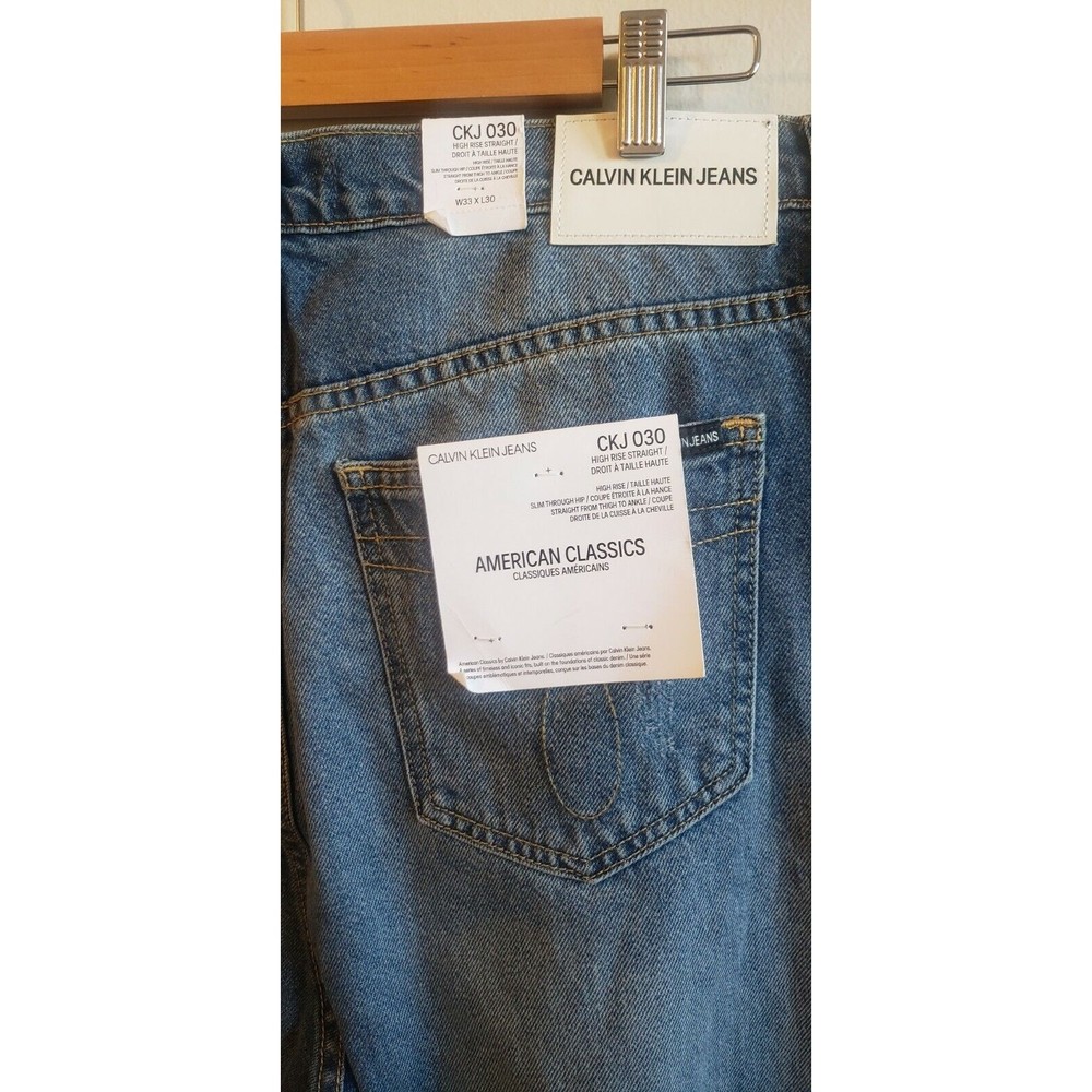 3/$25~NWT Calvin Klein Jeans Men's CKJ 030 American Classics Strt Leg High Rise